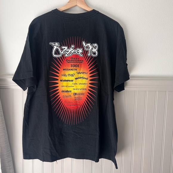 🔥 Rare Vintage Ozzfest 1998 Ozzy Osbourne Band Tee – Size Large RIP Ozzy - Picture 6 of 8